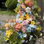 US Seller ??Wildflower-Inspired Wedding Flowers D?cor for Spring & Fall, Artificial Floral Table Runner, Rustic Flower Row Arrangement