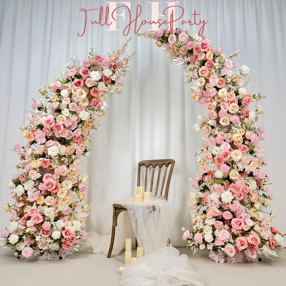 US seller---Blush Pink Wedding Arch Flowers ??Spring-Inspired Floral Arrangement for Ceremony Arches, Columns & Backdrops