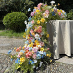 US Seller ??Wildflower-Inspired Wedding Flowers D?cor for Spring & Fall, Artificial Floral Table Runner, Rustic Flower Row Arrangement