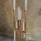 50''-Gold 8 Arm Metal  Candle Holder, Tall Stand Glass Candles, Candle Holders, Wedding, Shower Party, Event Table Centerpiece