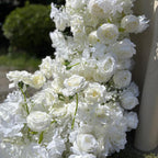 US Seller ---White Flower Garland for Wedding Arch, Artificial Floral Table Runner, Wedding Centerpiece & Aisle Flower Row