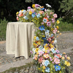 US Seller ??Wildflower-Inspired Wedding Flowers D?cor for Spring & Fall, Artificial Floral Table Runner, Rustic Flower Row Arrangement