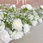 US Seller --Baby's Breath Garland for Wedding Arch, Table Flower Runner, Wedding Centerpiece Table Runner, Flower Row for Wedding Aisle