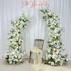 Wedding Arch FlowerArtificial Ivory Rose  Archway,Flower Row Arrrangement Marriage Wedding PillarFlower,Wedding Flower Party Event backdrop