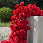 US Seller/ Burgundy Red Rose Wedding Arch, Artificial Floral Table Arrangement, Garland, Flower Row Decoration  Wedding Table Center Piece