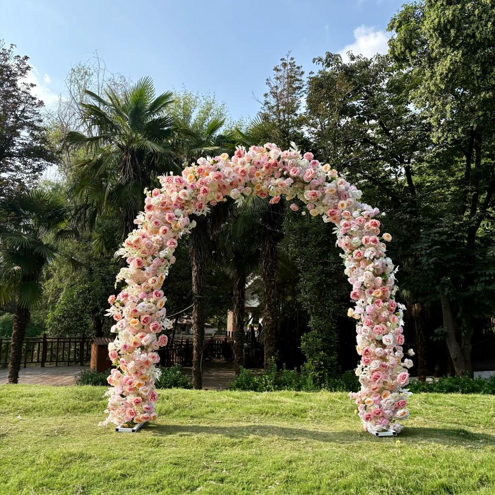 US Seller | Blush Pink Rose Wedding Arch Flowers, Artificial Floral Runner, Table Centerpiece & Flower Row D?cor for Parties  Events