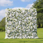 US Seller---5D Rose Flower Wall 8*8ft  - Flower Wall Rolling Up Curtain Wall, Fabric Flower Wall, Wedding Party Photo Backdrop