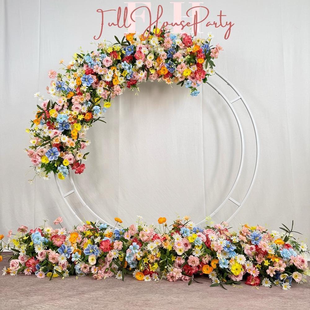 US Seller ---Wildflower-Inspired Spring Wedding Artificial Floral, Table Flower Runner, Rustic Flower Row Arrangement,Party Stage and  D?cor