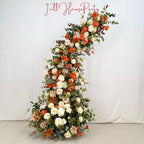 US Seller ??Fall Wedding Arch Flowers, Rustic Pastoral Floral Arrangement for Ceremony, Columns & Party Backdrop D?cor