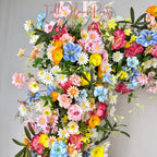 Wildflower Wedding Table Runner: Rustic Floral Arrangement