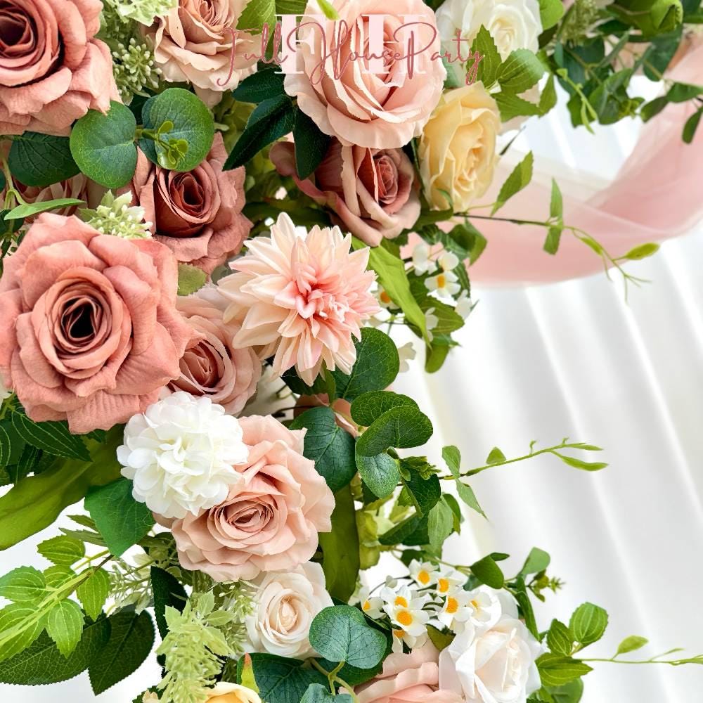 ??et this realistic silk flower arch be the centerpiece of your wedding celebration ??. The timeless color palette and graceful design bring sophistication and charm to your special day