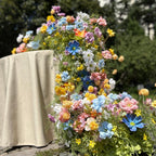 US Seller ??Wildflower-Inspired Wedding Flowers D?cor for Spring & Fall, Artificial Floral Table Runner, Rustic Flower Row Arrangement