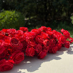 US Seller/ Burgundy Red Rose Wedding Arch, Artificial Floral Table Arrangement, Garland, Flower Row Decoration  Wedding Table Center Piece