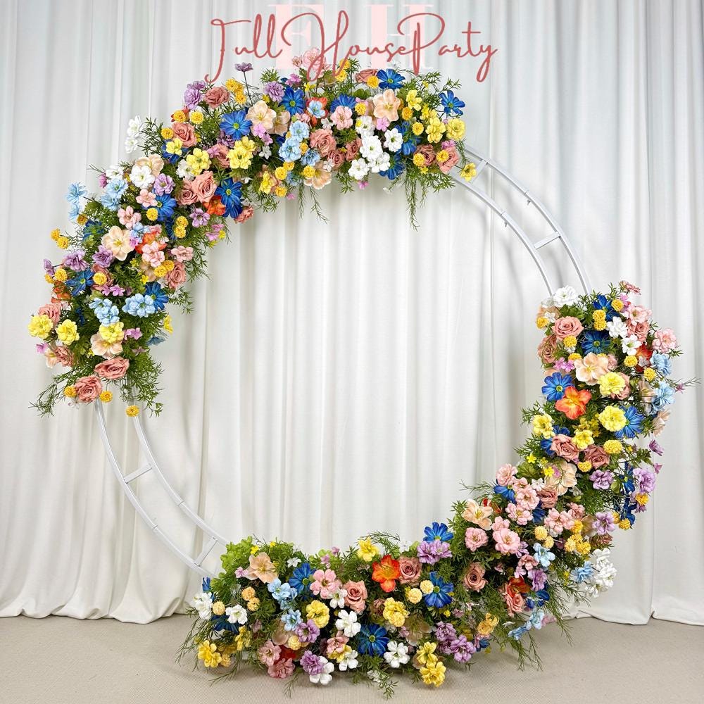 Wildflower Wedding Arbor Arrangement: Rustic Floral Arch Decor