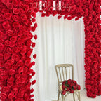 W8Ft x H8.53Ft Rollable Artificial Red Rose Arch Wedding Decoration, Flower Arch Wedding, Backdrop Flower Archway Party Decor for Events