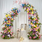 US seller---Wildflower-Inspired Spring and Summer Wedding Arch D?cor.Wedding Archway Artificial  Rose  Archway,Flower Row Arrrangement