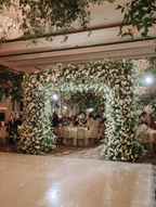 Forest Style White Blossom Square Arch